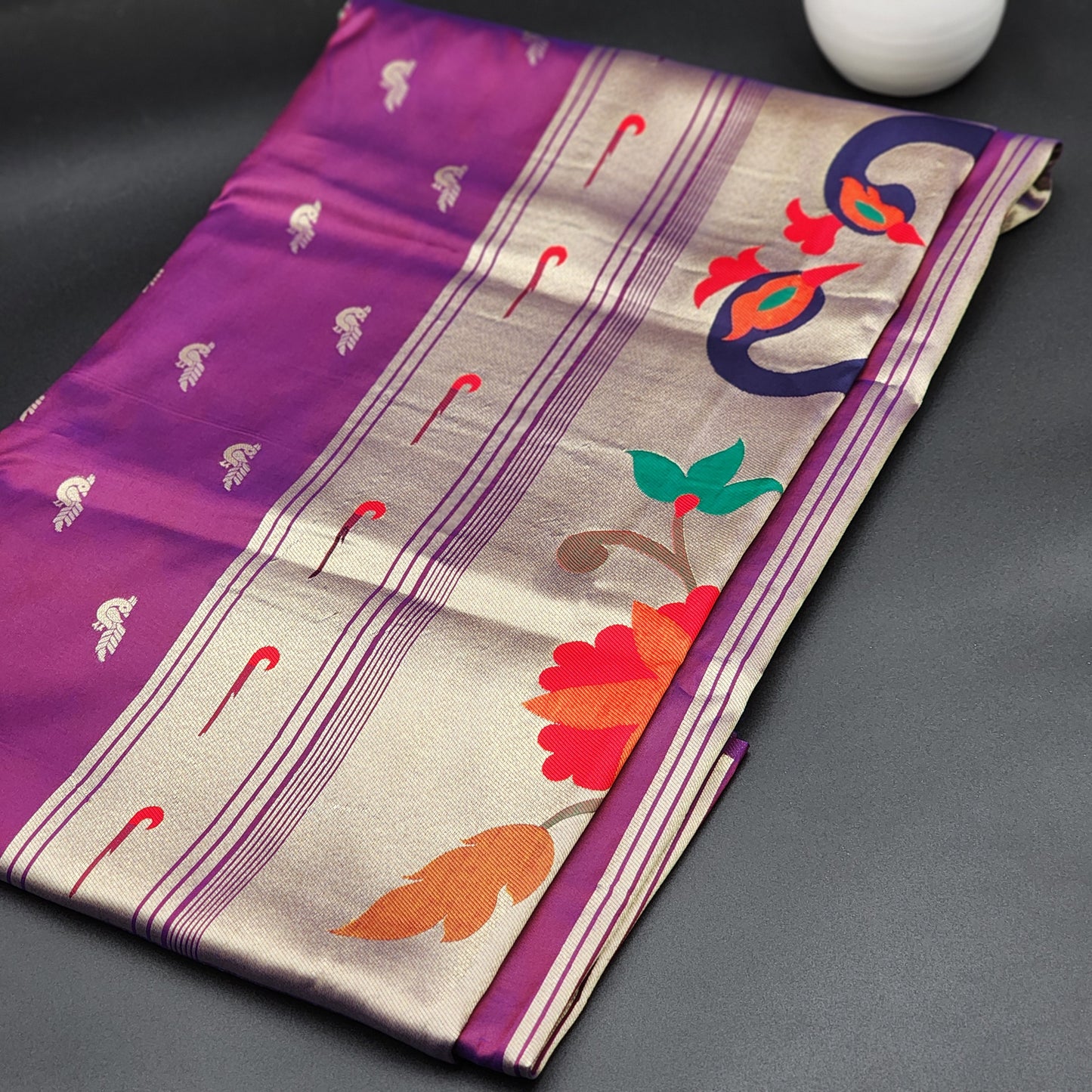 Burgundy saree with golden border- 1142 Eljoys Fashion