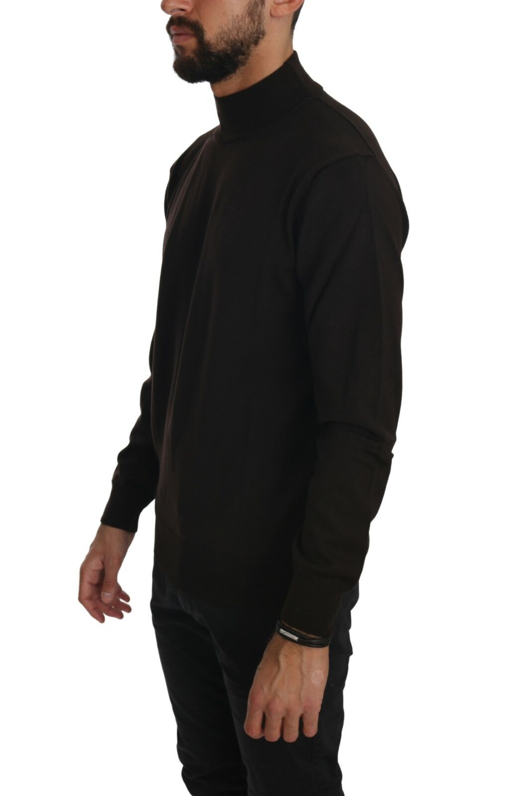MILA SCHÖN Brown Turtle Neck Pullover Wool Sweater MILA SCHÖN