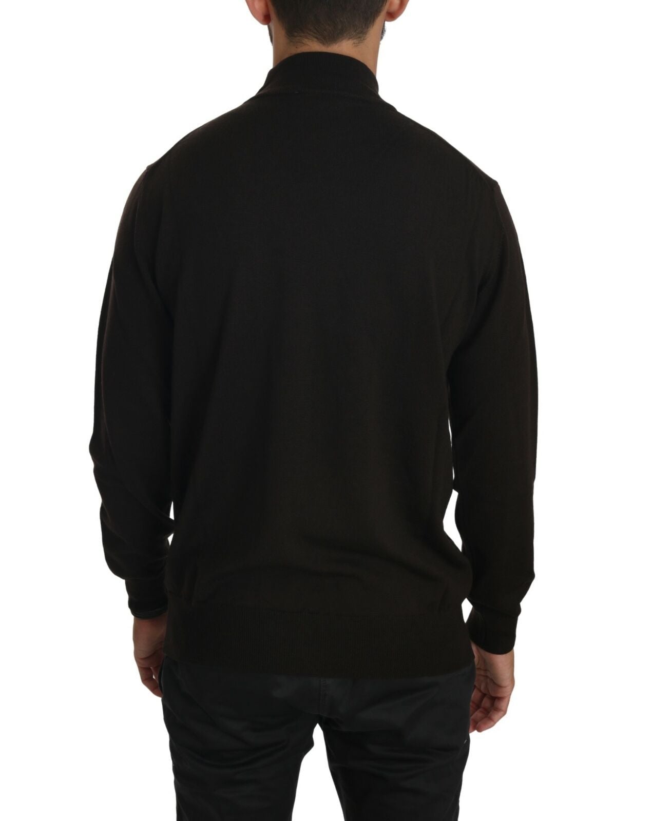 MILA SCHÖN Brown Turtle Neck Pullover Wool Sweater MILA SCHÖN