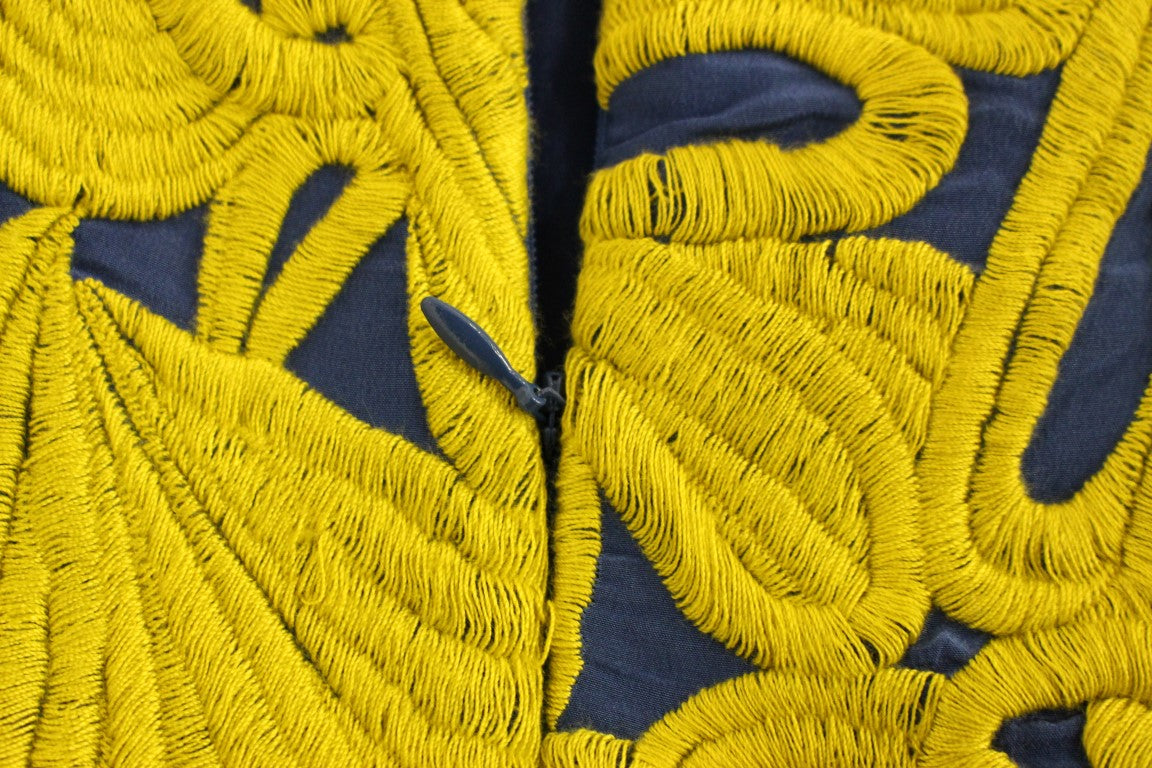 Sachin & Babi Blue Yellow Strapless Bubble Mini Shift Dress Sachin & Babi
