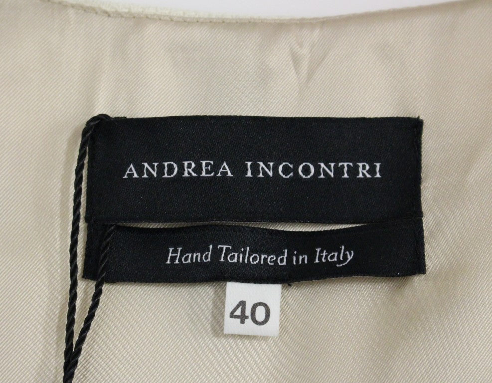 Andrea Incontri White Printed Shift V-neck Sheath Dress Andrea Incontri