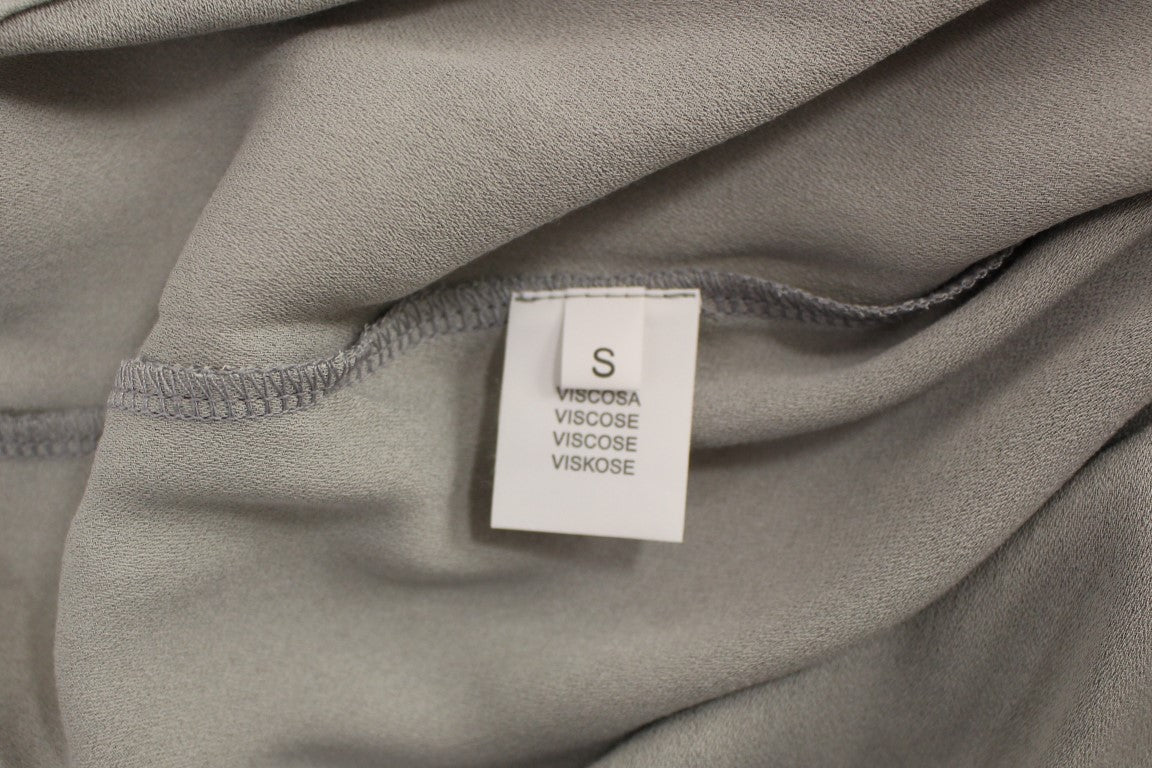 Comeforbreakfast Gray Viscose Tank Top Shirt Blouse Comeforbreakfast