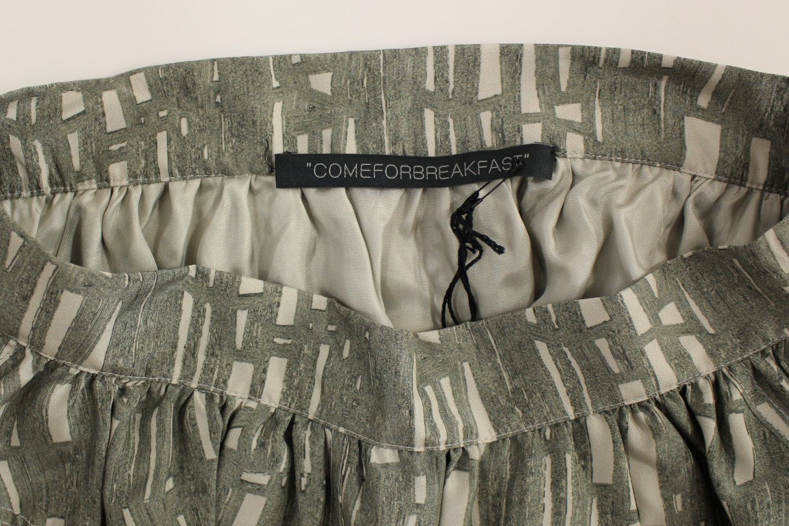 Comeforbreakfast Gray Mini Short A-Line Skirt Comeforbreakfast