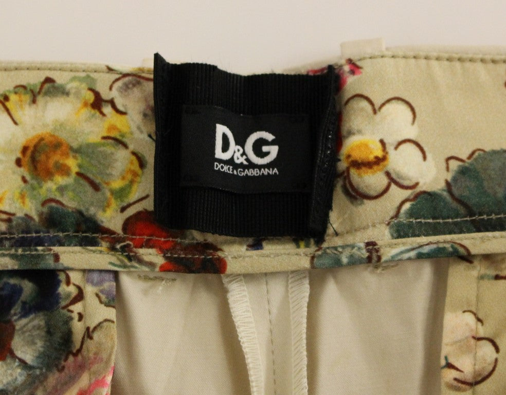 Dolce & Gabbana Beige Cotton Chinos Pants Dolce & Gabbana