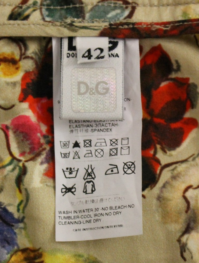 Dolce & Gabbana Beige Cotton Chinos Pants Dolce & Gabbana