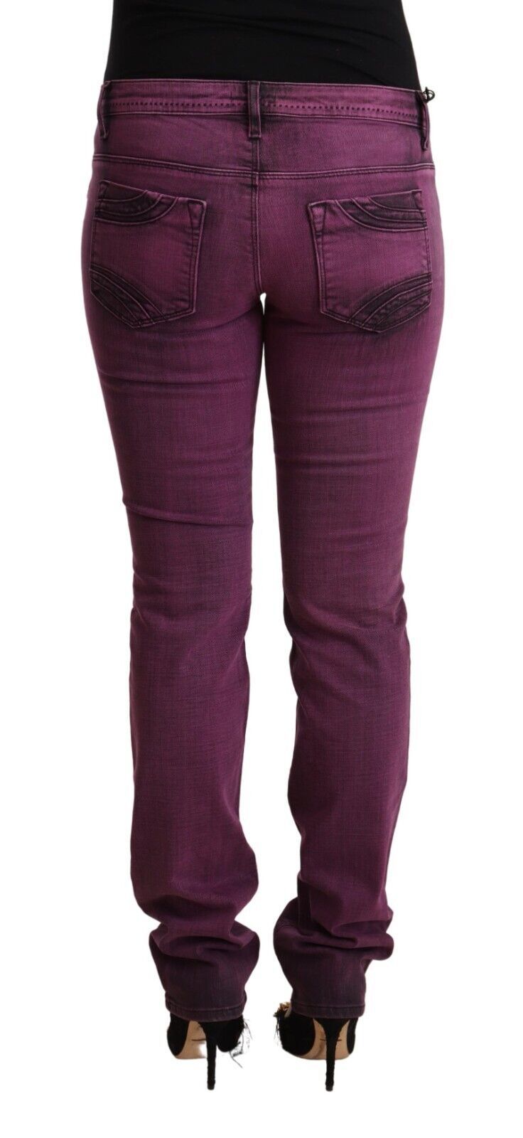Costume National Purple Cotton Stretch Slim Fit Denim Jeans Costume National