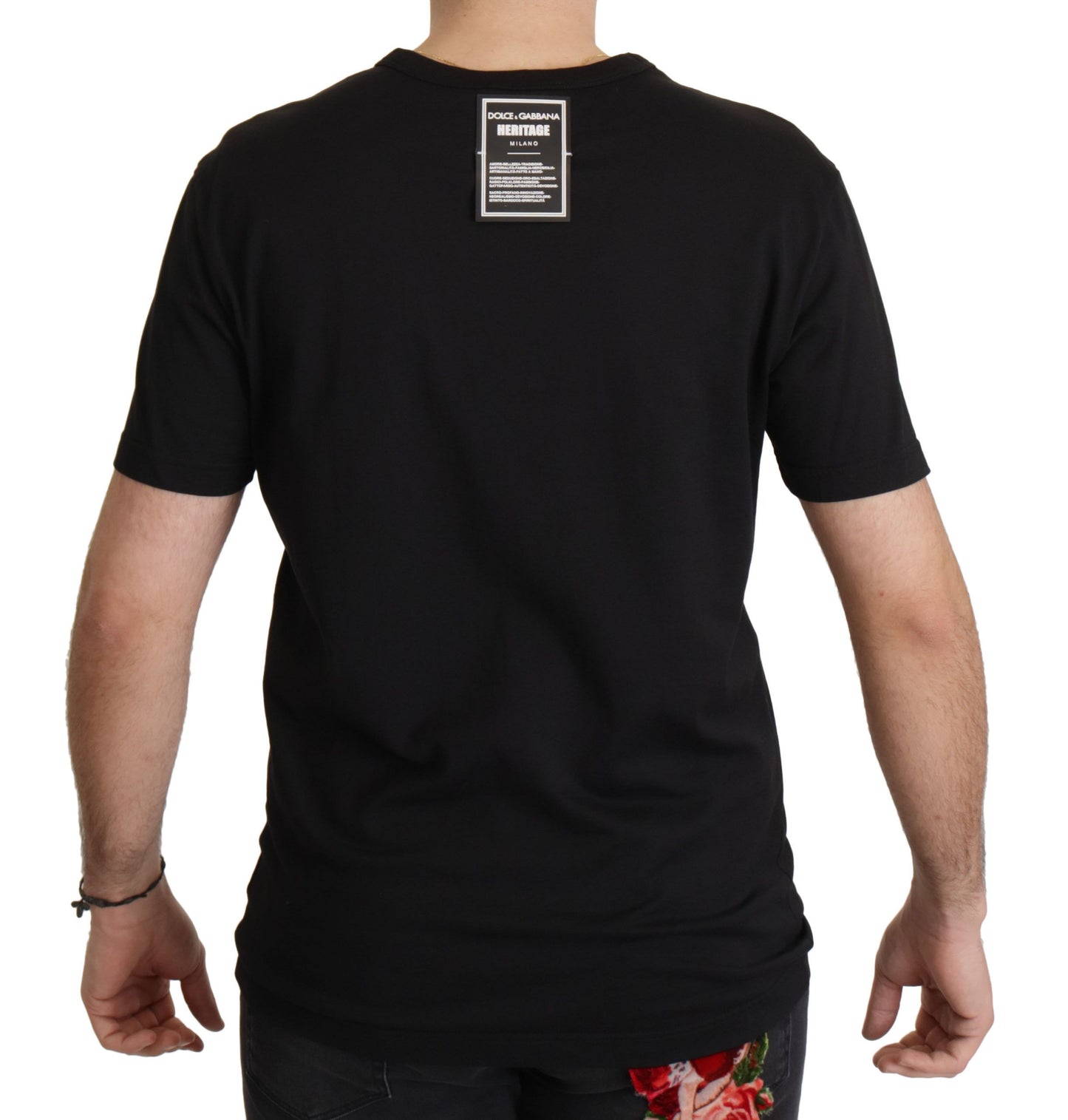 Dolce & Gabbana Black DG Baroque Cotton Crewneck T-shirt Dolce & Gabbana