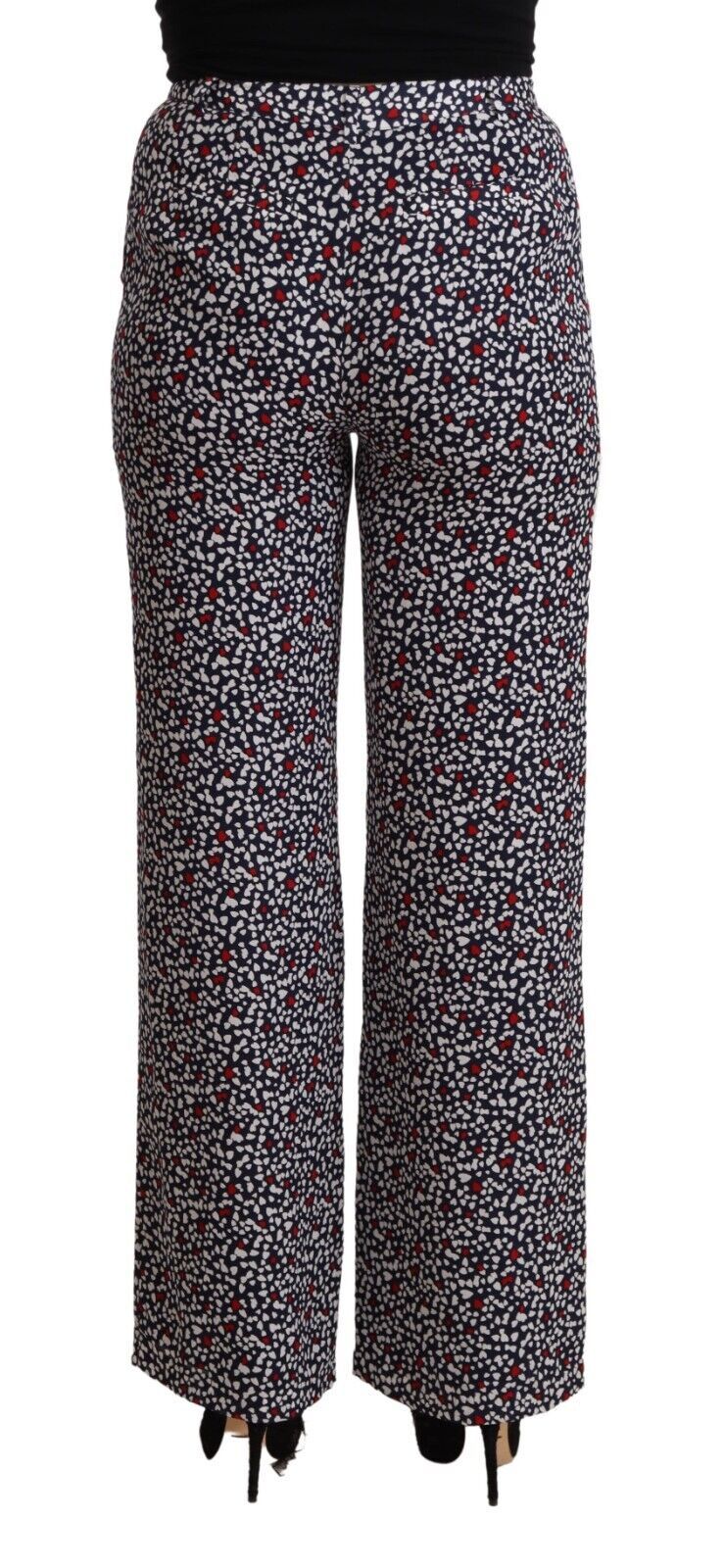 Michael Kors Black High Waist Printed Straight Pants Michael Kors