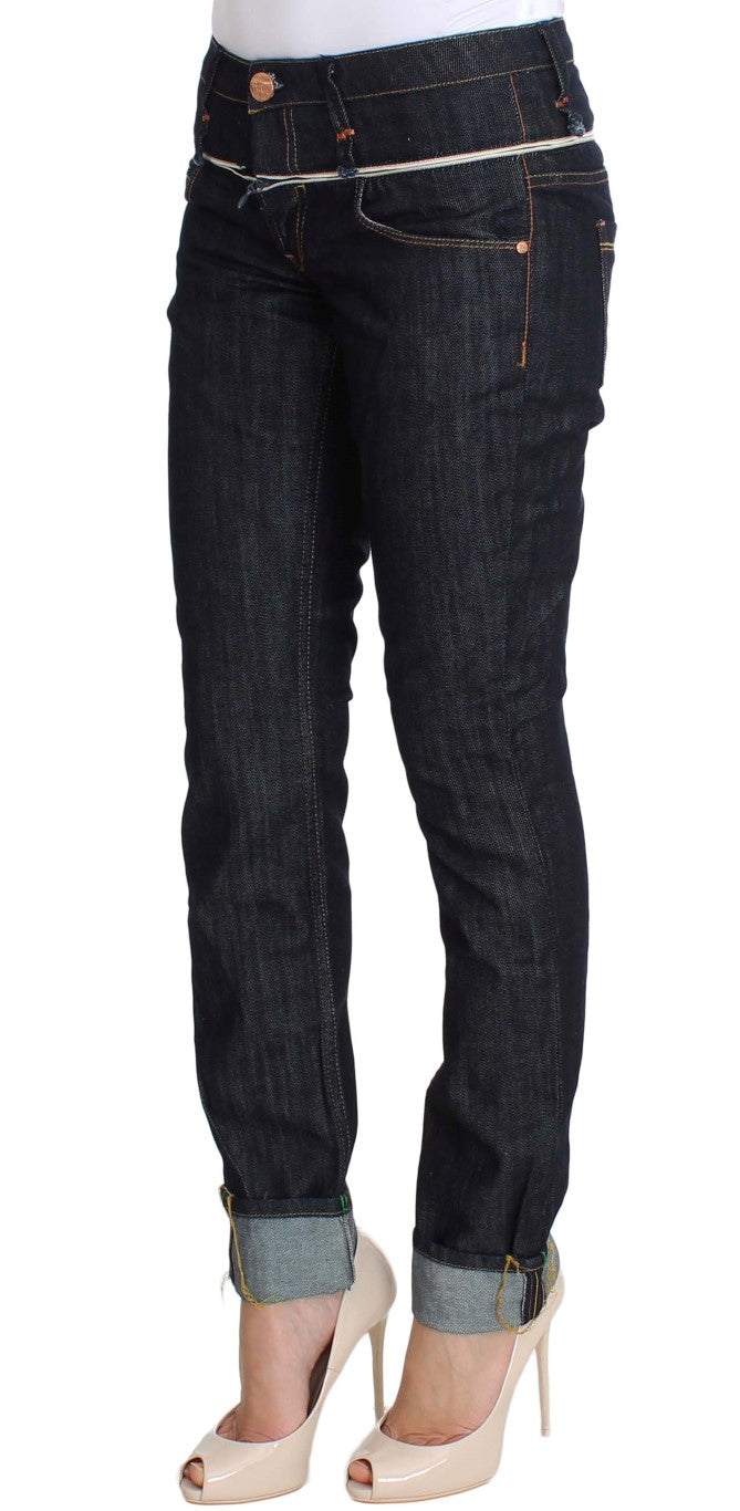 Acht Blue Denim Cotton Bottoms Straight Fit Jeans Acht