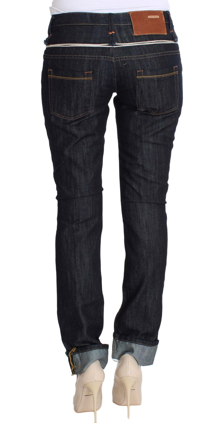 Acht Blue Denim Cotton Bottoms Straight Fit Jeans Acht