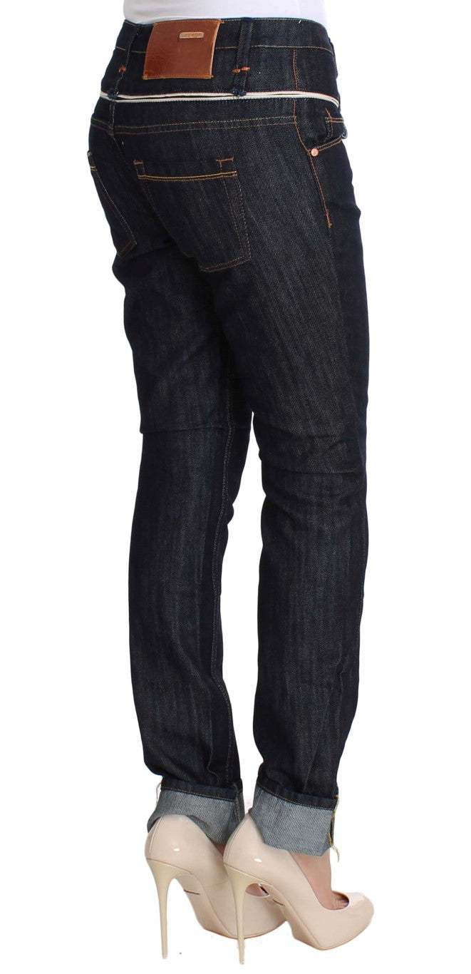 Acht Blue Denim Cotton Bottoms Straight Fit Jeans Acht