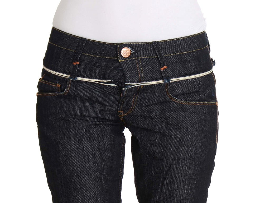 Acht Blue Denim Cotton Bottoms Straight Fit Jeans Acht