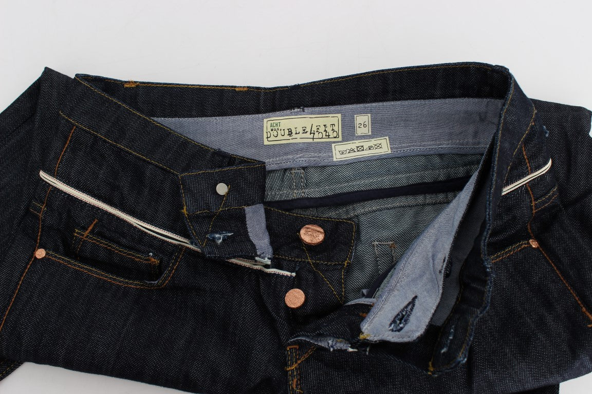 Acht Blue Denim Cotton Bottoms Straight Fit Jeans Acht