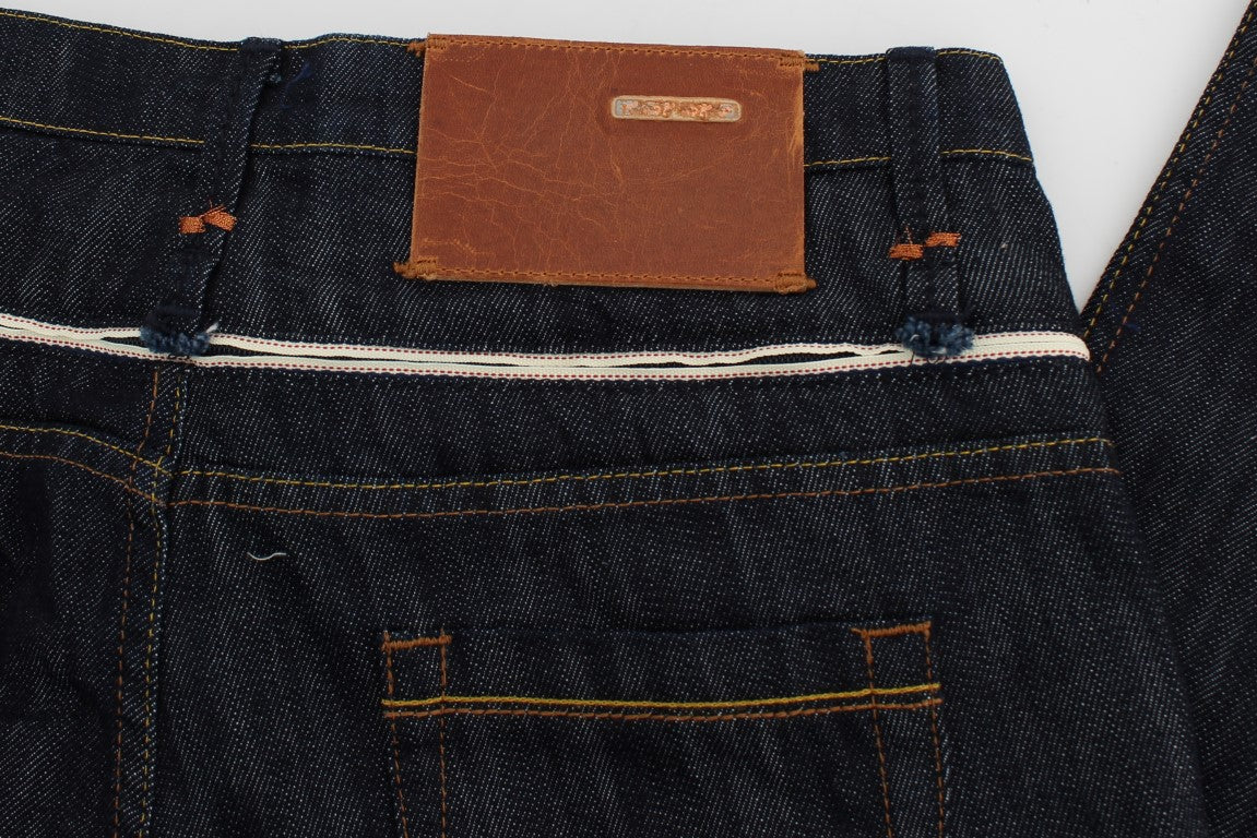 Acht Blue Denim Cotton Bottoms Straight Fit Jeans Acht