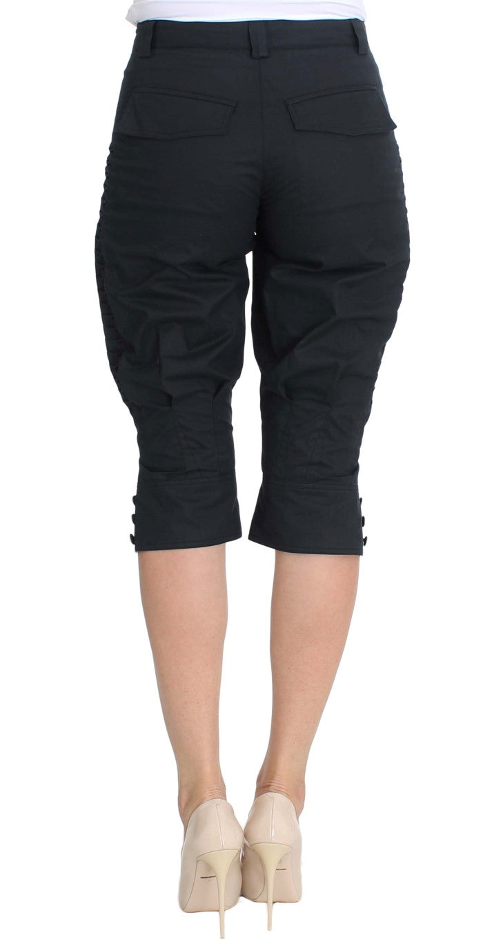 Ermanno Scervino Blue Cotton 3/4 Length Pants Ermanno Scervino