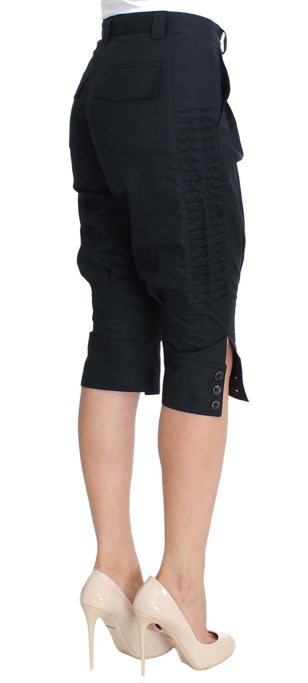 Ermanno Scervino Blue Cotton 3/4 Length Pants Ermanno Scervino