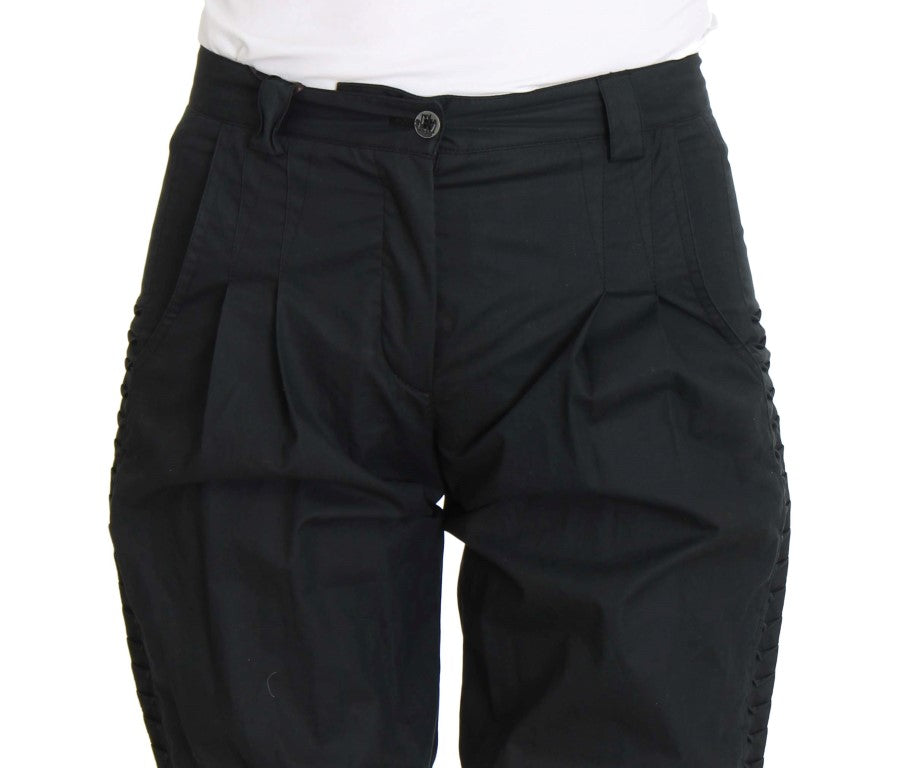Ermanno Scervino Blue Cotton 3/4 Length Pants Ermanno Scervino
