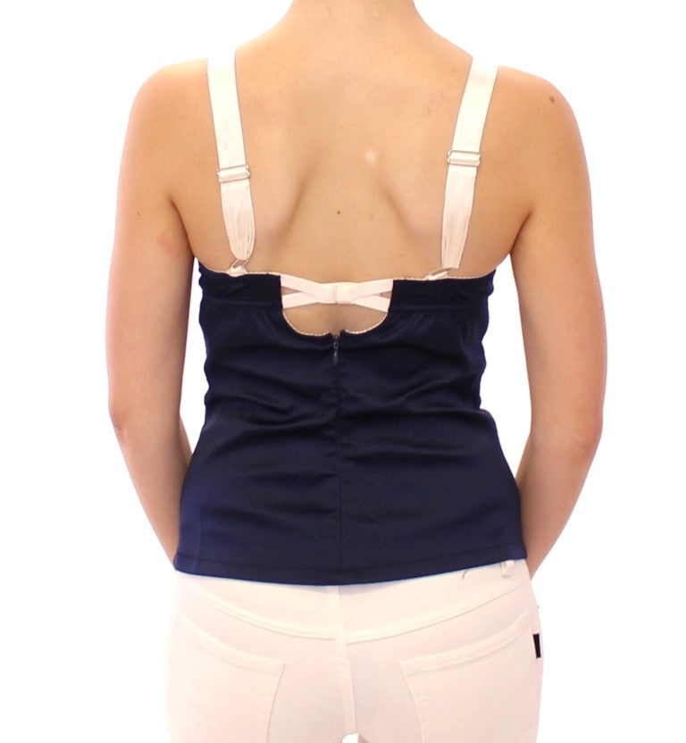 Dolce & Gabbana Blue Sailor Motive Tank Top Dolce & Gabbana