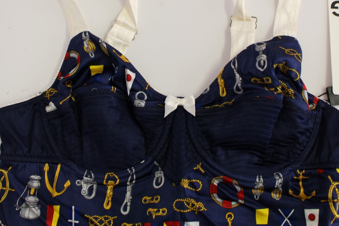 Dolce & Gabbana Blue Sailor Motive Tank Top Dolce & Gabbana