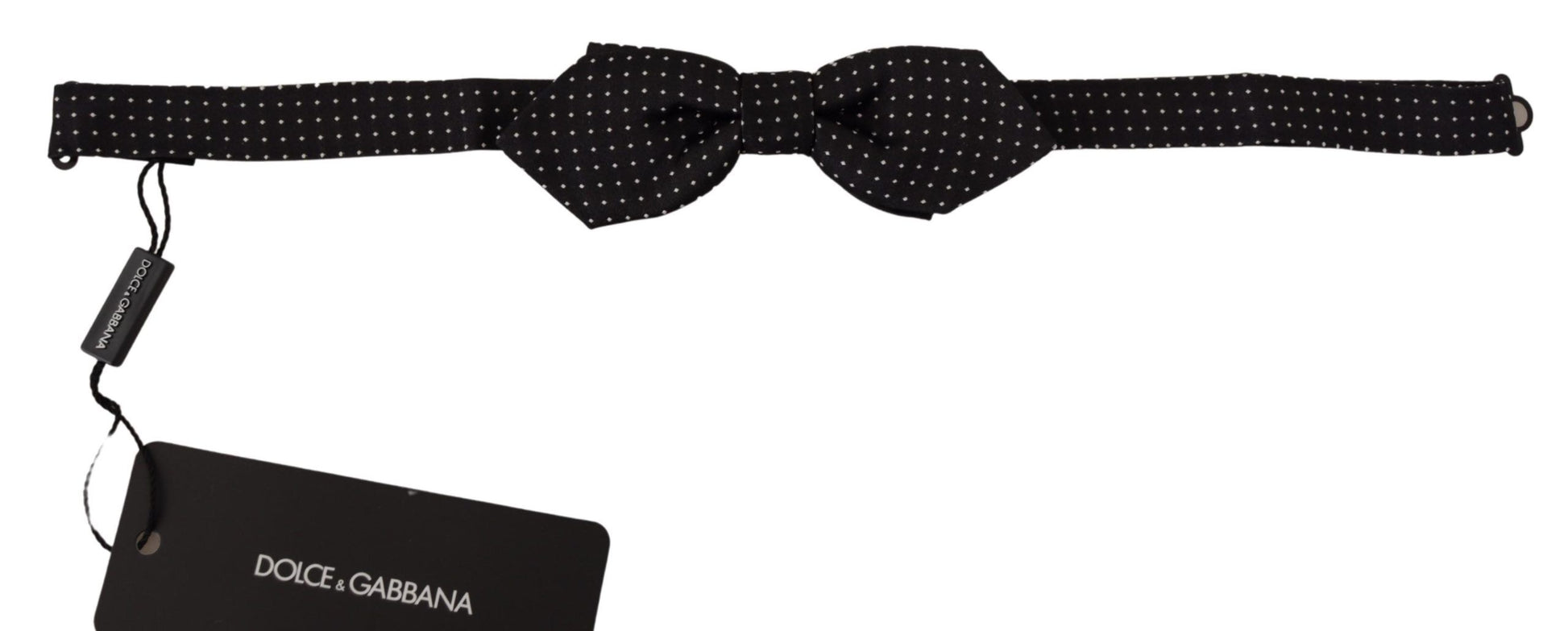 Dolce & Gabbana Black White Polka Dot Adjustable Neck Papillon Bow Tie Dolce & Gabbana