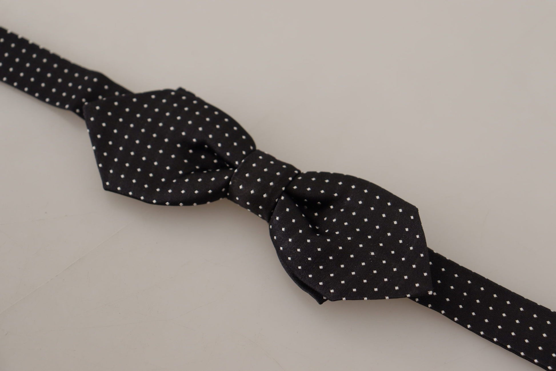 Dolce & Gabbana Black White Polka Dot Adjustable Neck Papillon Bow Tie Dolce & Gabbana