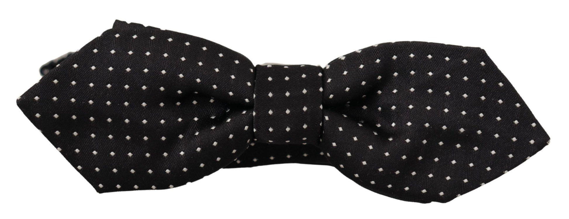 Dolce & Gabbana Black White Polka Dot Adjustable Neck Papillon Bow Tie Dolce & Gabbana