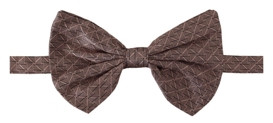 Dolce & Gabbana Gray Fantasy Print Adjustable Neck Papillon Bow Tie Dolce & Gabbana