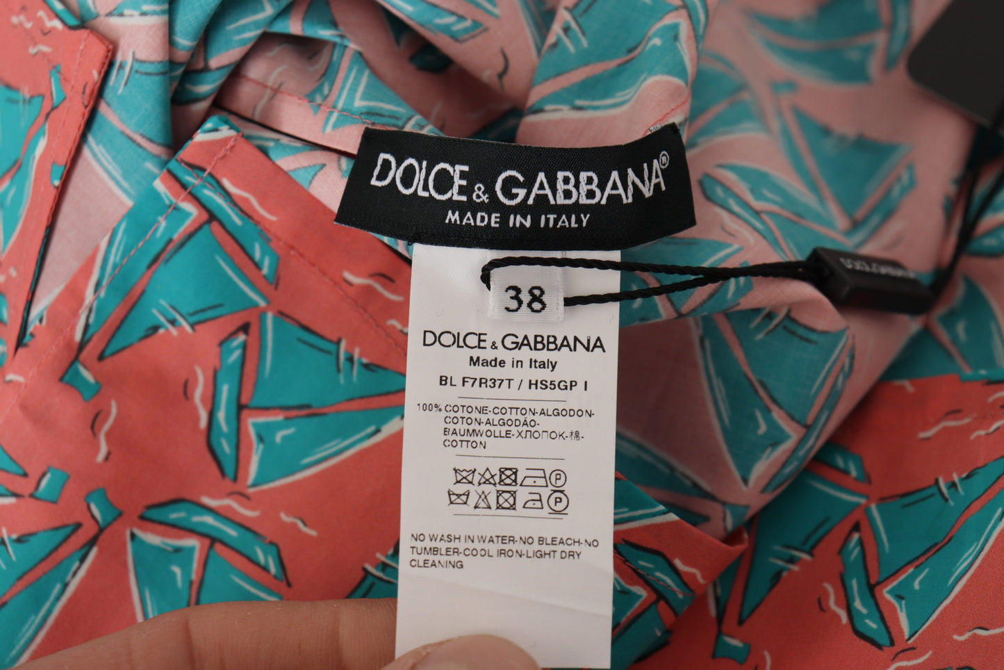 Dolce & Gabbana Pink Sail Boat Print Cotton T-shirt Dolce & Gabbana