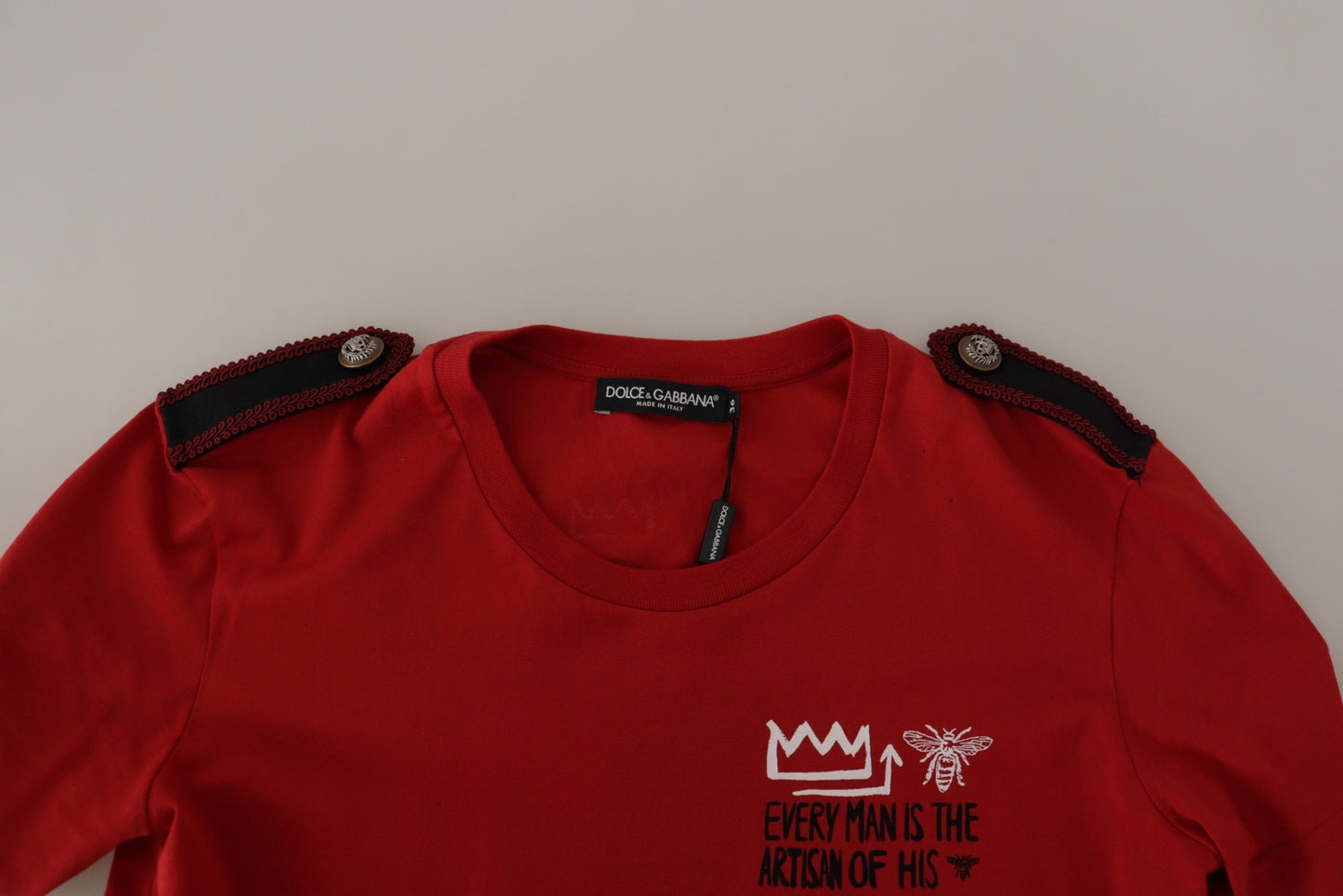 Dolce & Gabbana Red Amor Vincit Omnia Crewneck T-shirt Dolce & Gabbana