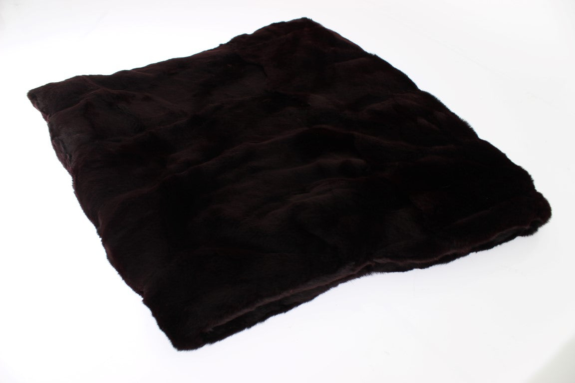 Dolce & Gabbana Purple Weasel Fur Crochet Hood Scarf Hat Dolce & Gabbana
