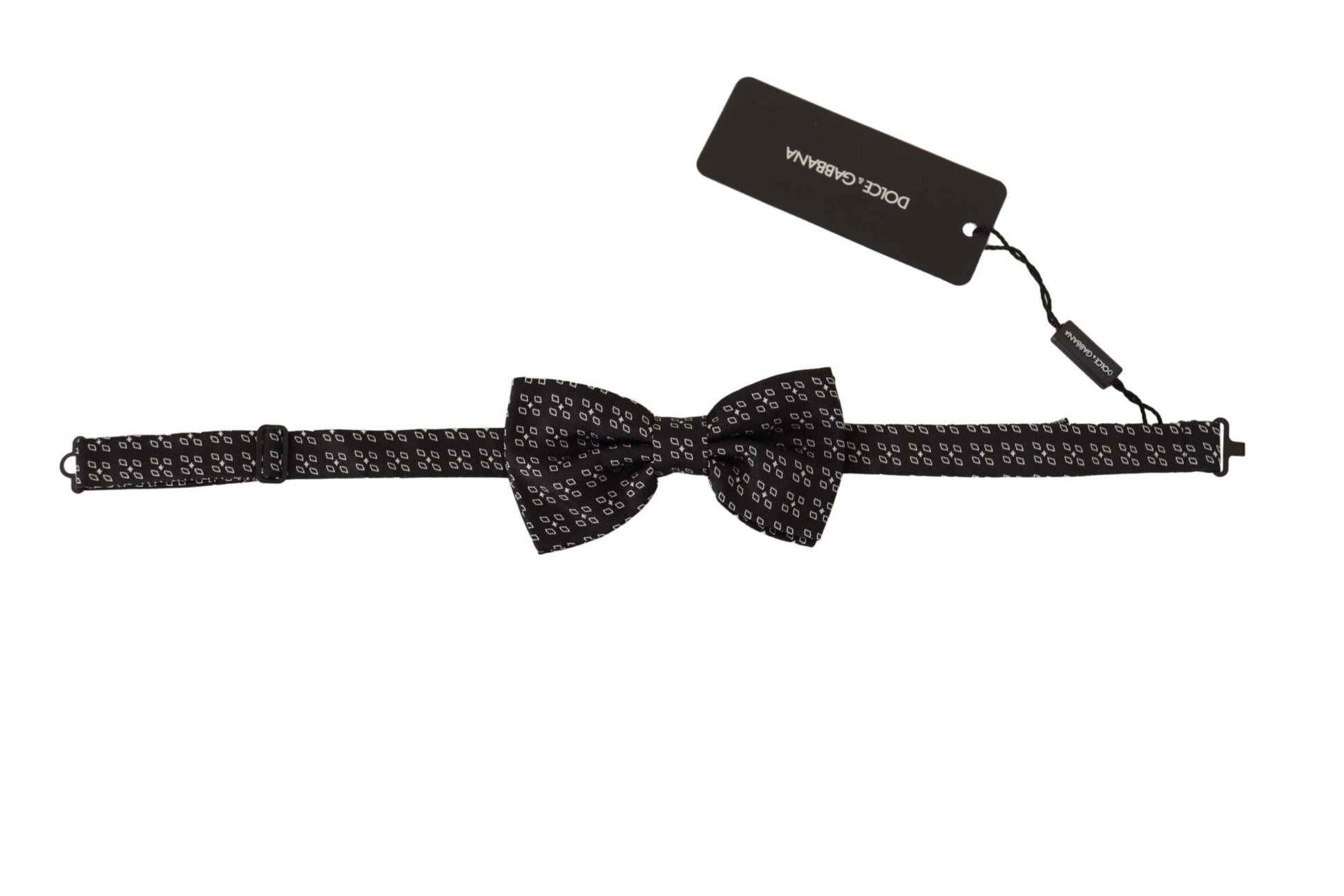 Dolce & Gabbana Black White Polka Dot 100% Silk Neck Papillon Tie Dolce & Gabbana