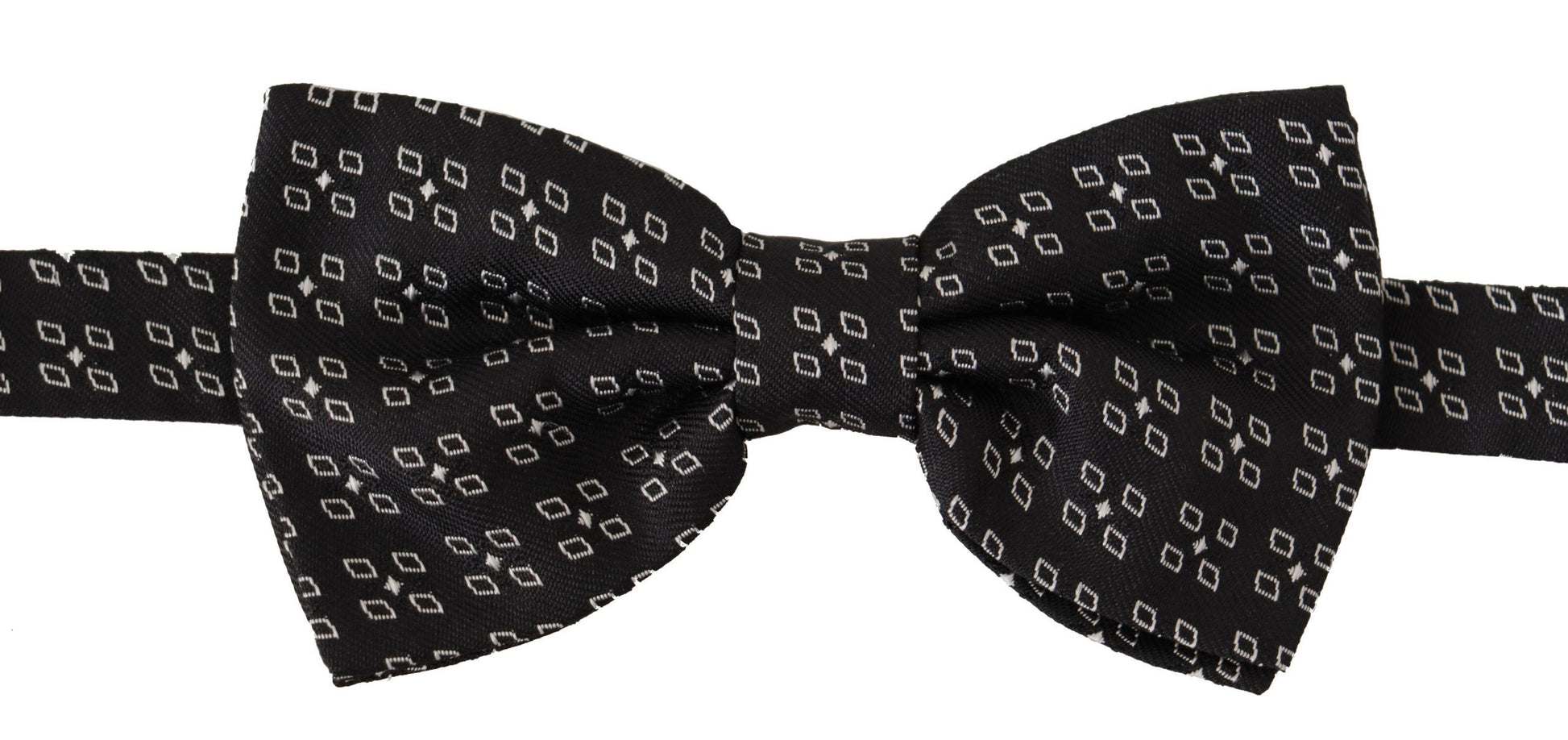 Dolce & Gabbana Black White Polka Dot 100% Silk Neck Papillon Tie Dolce & Gabbana