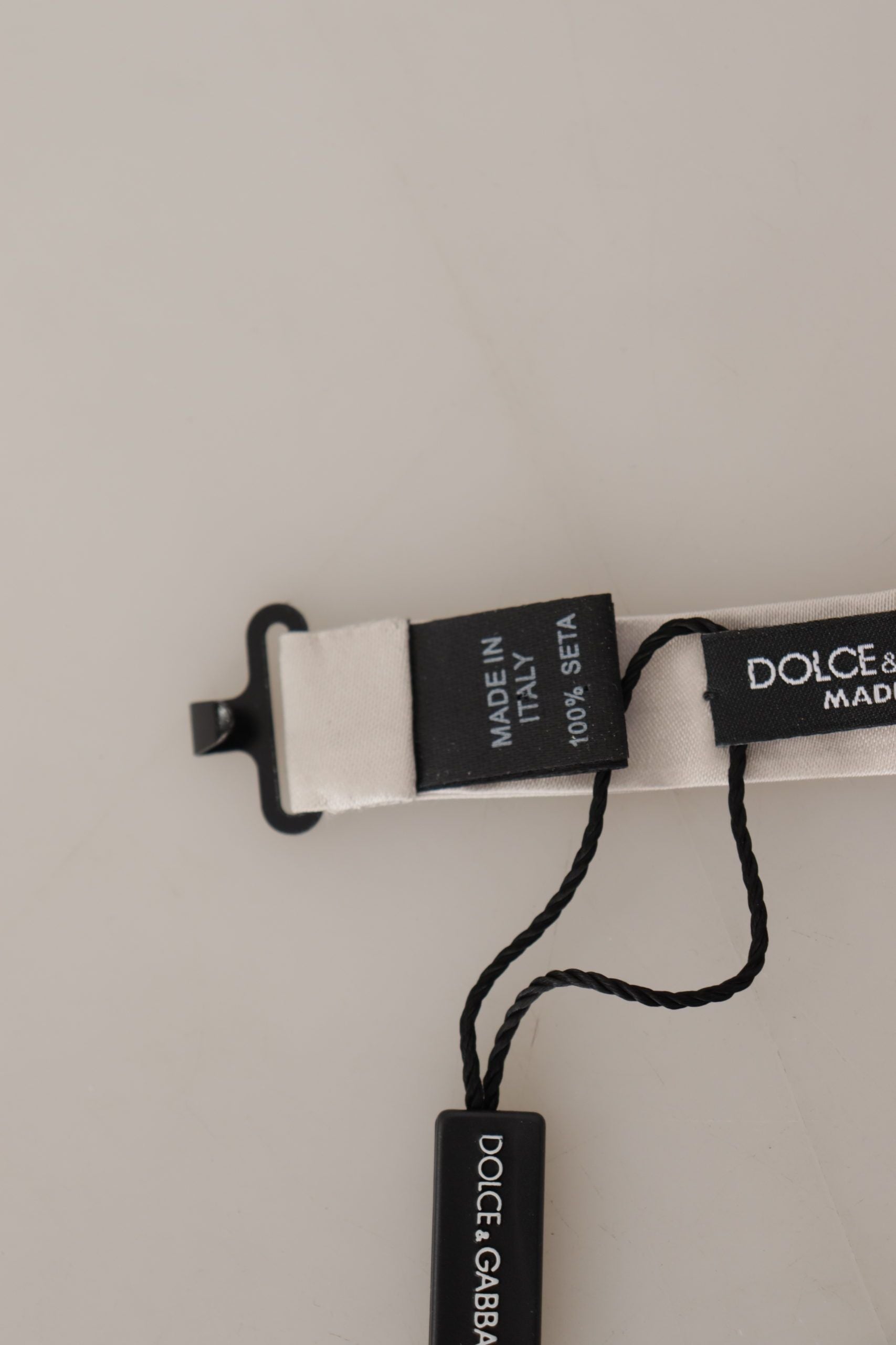 Dolce & Gabbana Gray 100% Silk Adjustable Neck Papillon Tie Dolce & Gabbana