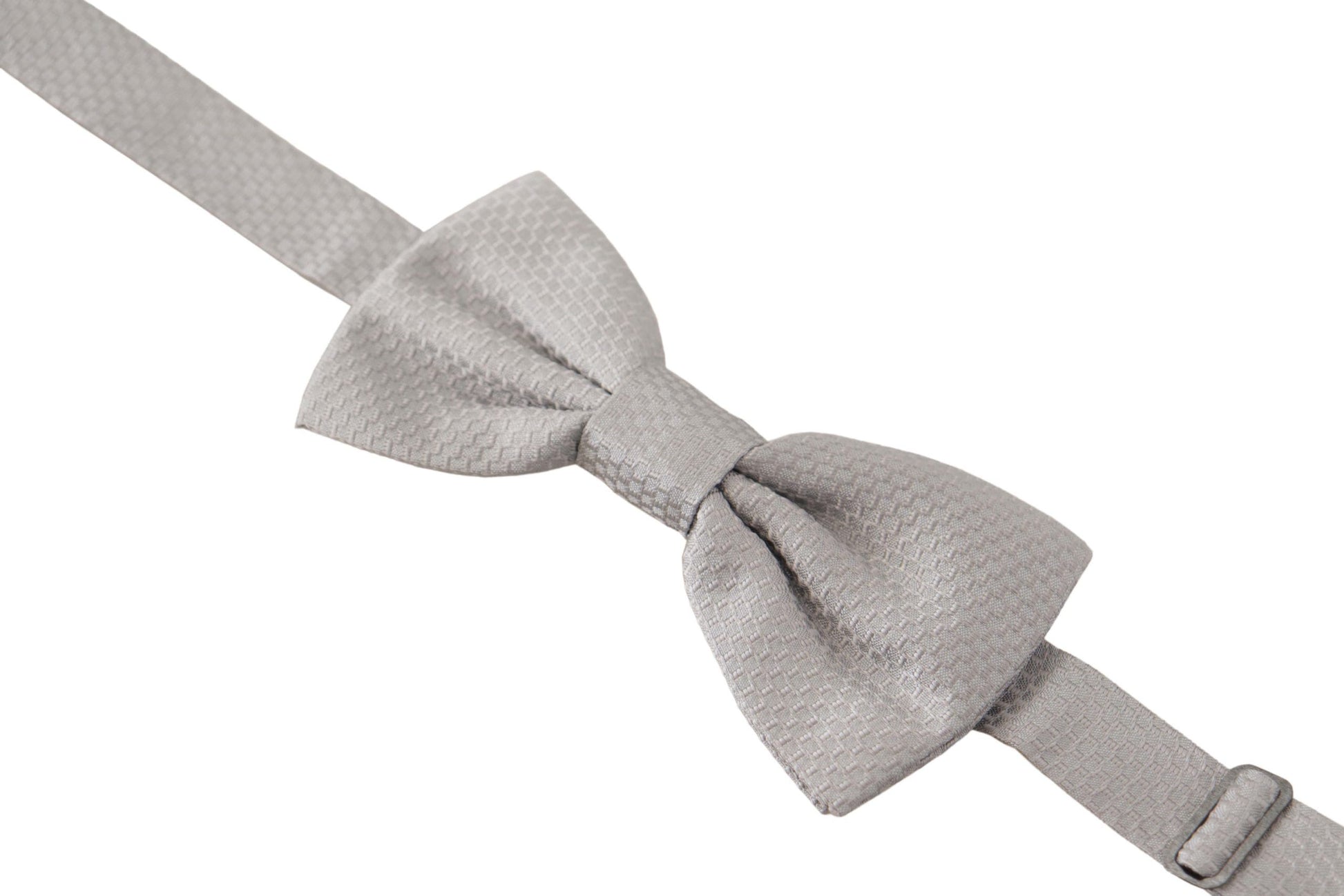 Dolce & Gabbana Gray 100% Silk Adjustable Neck Papillon Tie Dolce & Gabbana