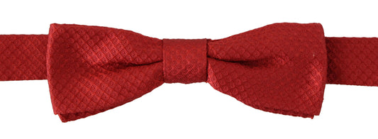 Dolce & Gabbana Red 100% Silk Adjustable Neck Papillon Tie Dolce & Gabbana