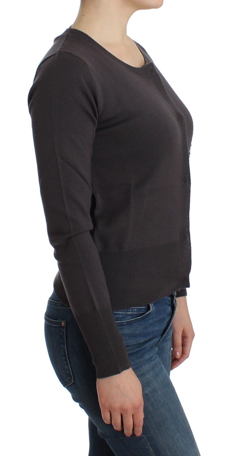 John Galliano Purple Wool Sequined Cardigan Knit Sweater John Galliano