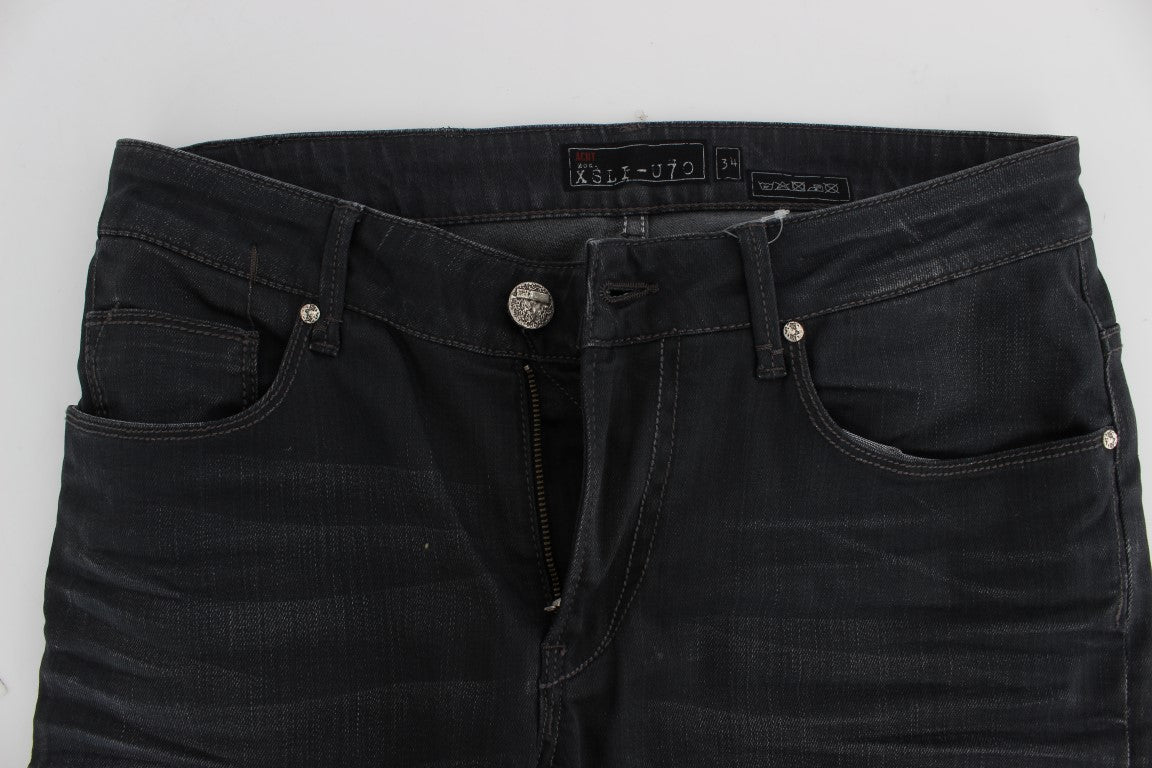 Acht Gray Cotton Stretch Slim Fit Jeans Acht