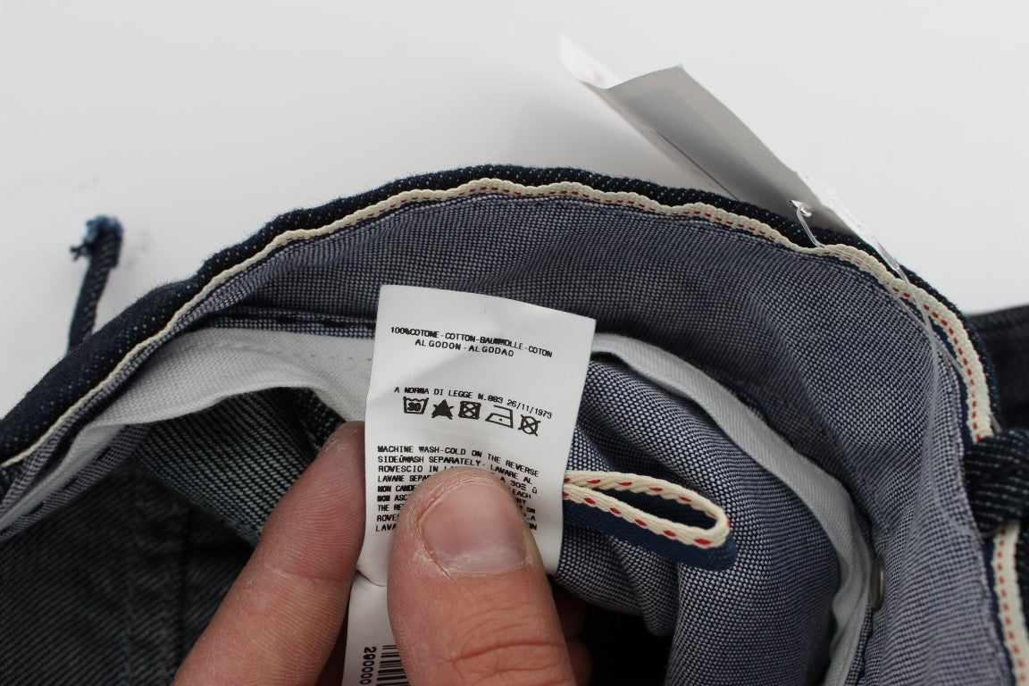 Acht Blue Cotton Regular Straight Fit Jeans Acht