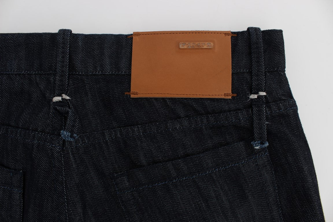 Acht Blue Cotton Regular Straight Fit Jeans Acht