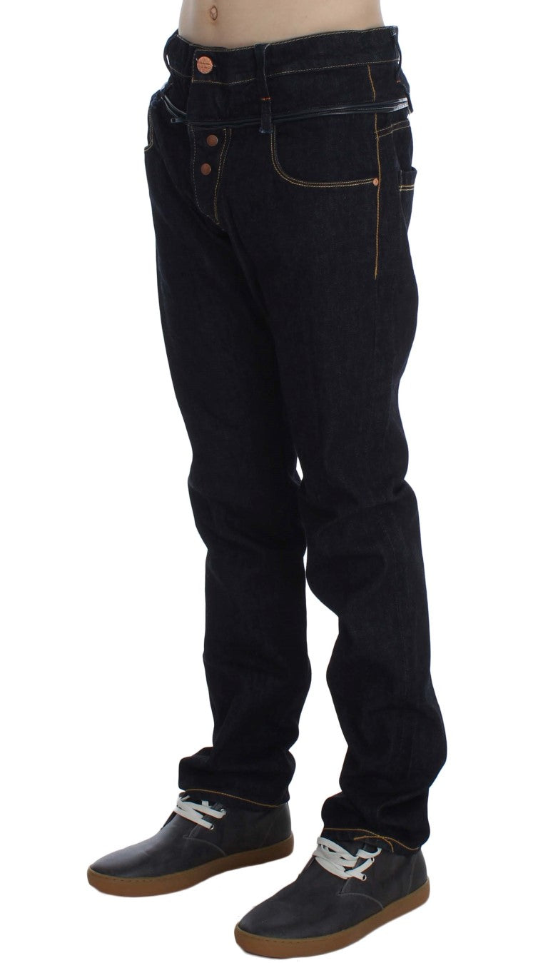 Acht Blue Cotton Regular Straight Fit Jeans Acht