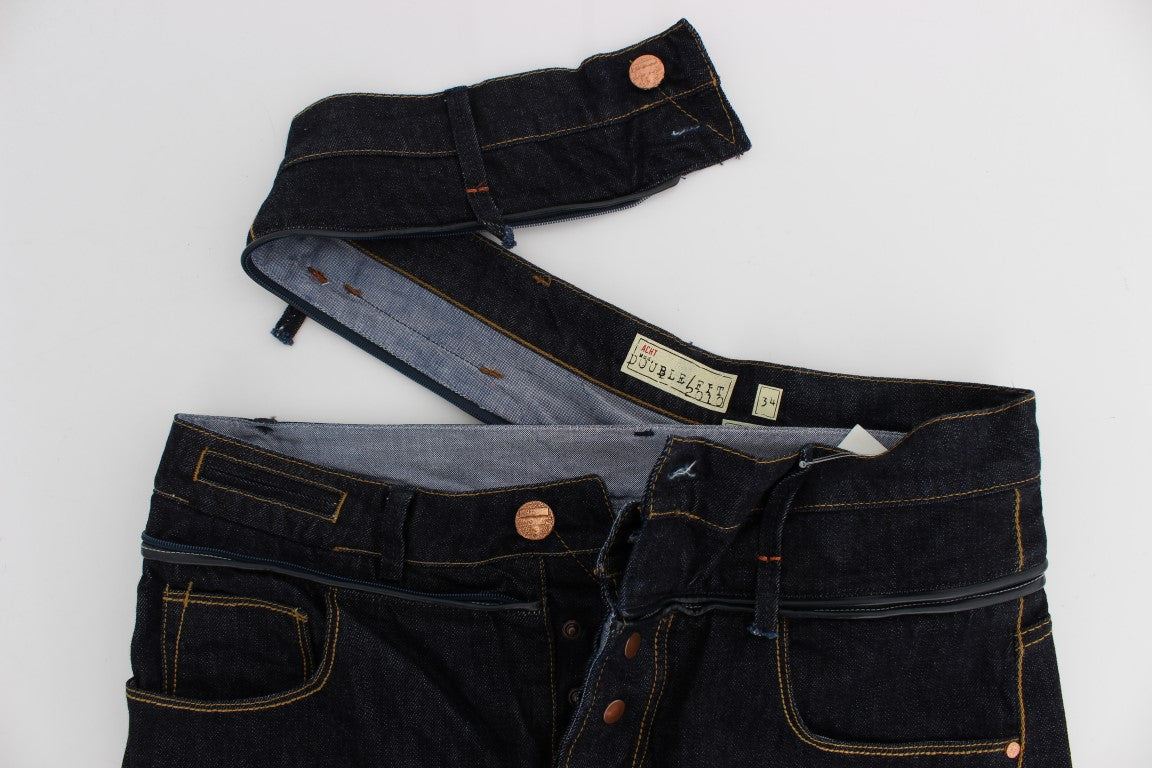 Acht Blue Cotton Regular Straight Fit Jeans Acht