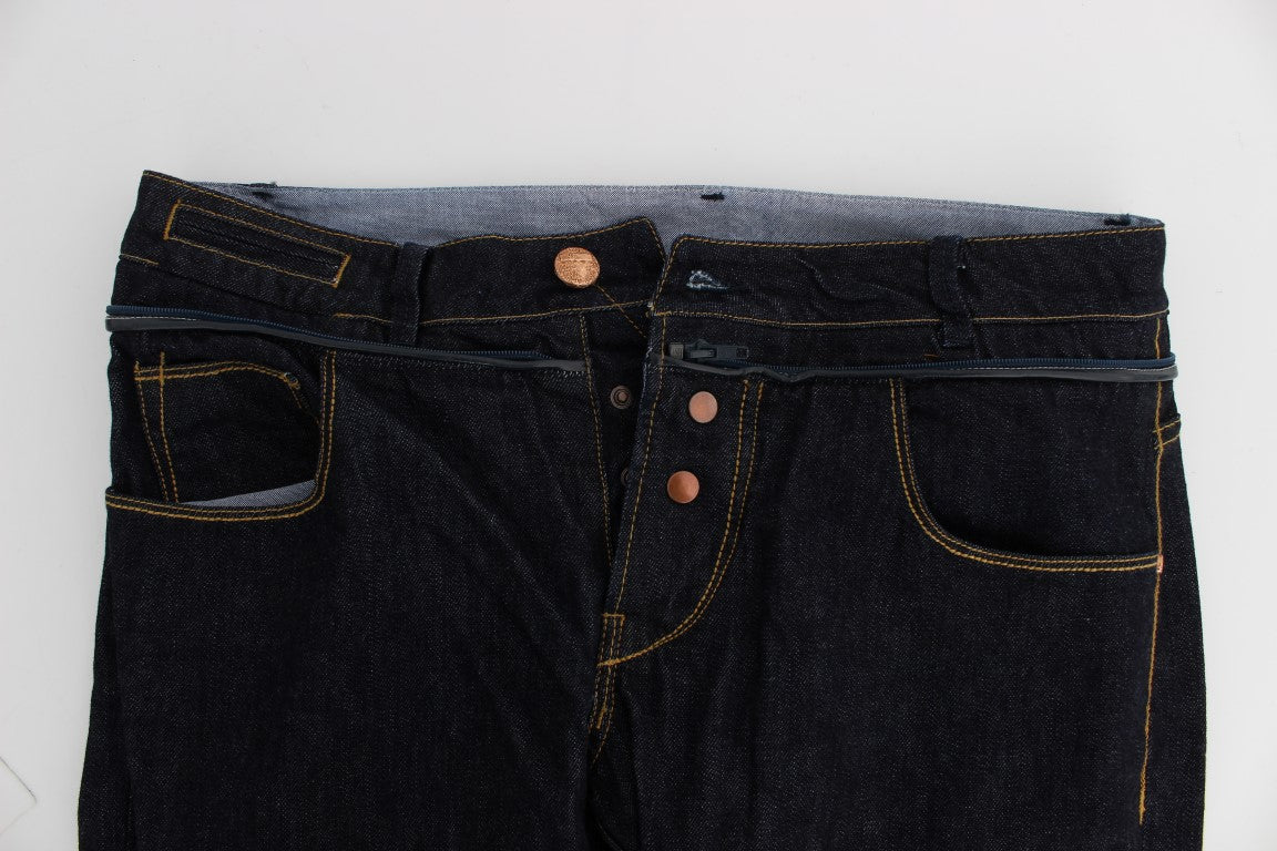 Acht Blue Cotton Regular Straight Fit Jeans Acht
