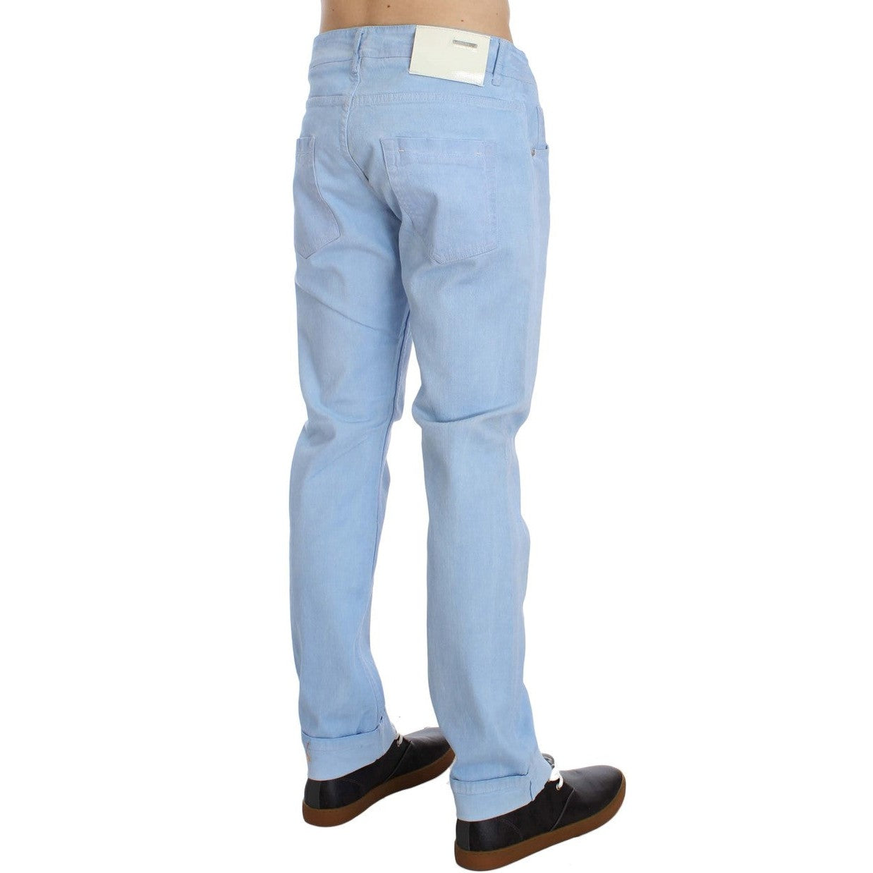 Acht Blue Cotton Stretch Low Waist Fit Jeans Acht