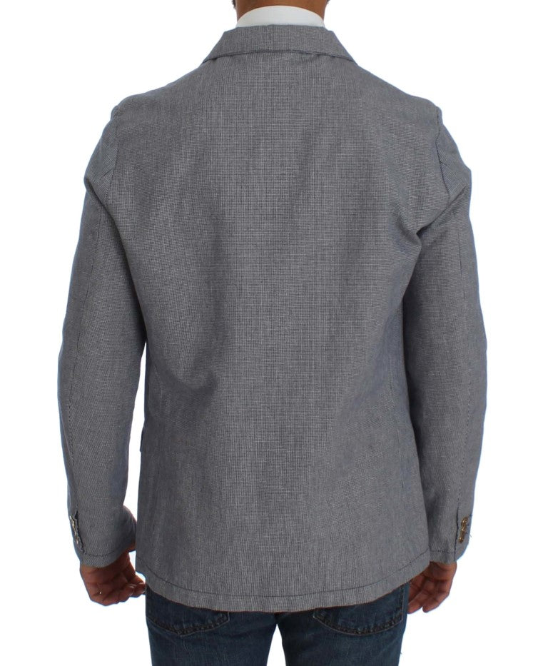 Master Coat Blue Double Breasted Regular Fit Blazer Master Coat