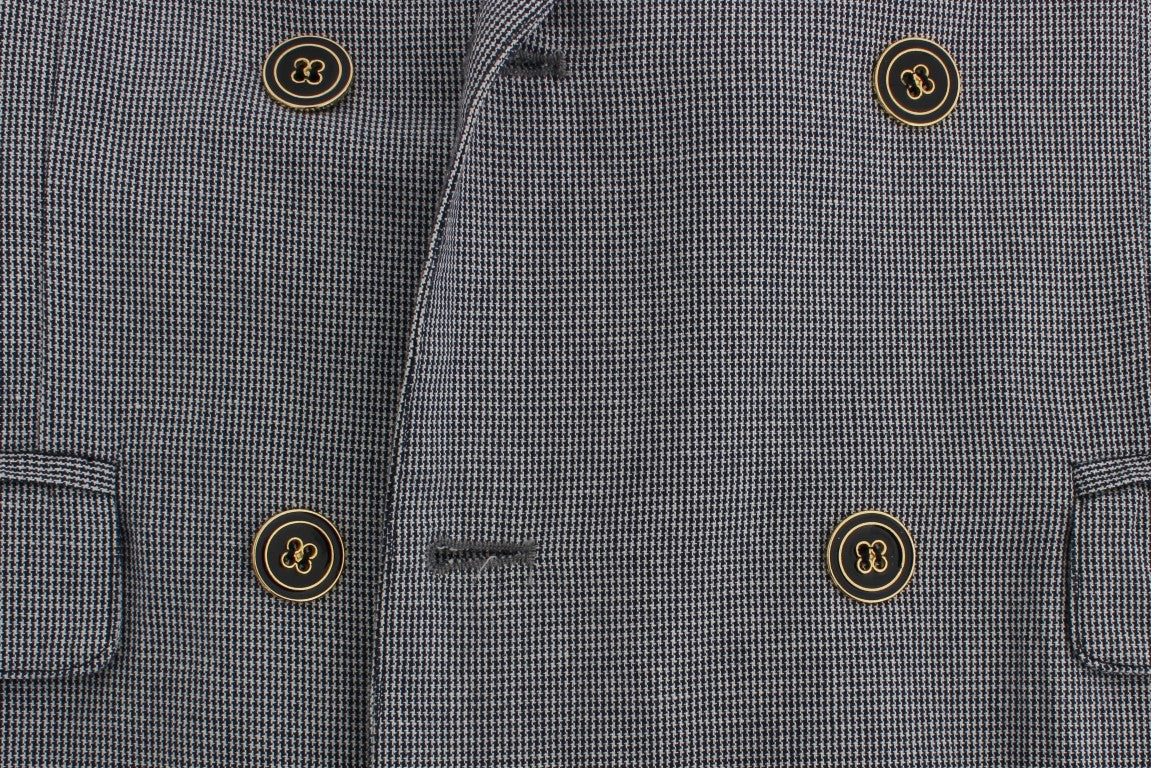 Master Coat Blue Double Breasted Regular Fit Blazer Master Coat