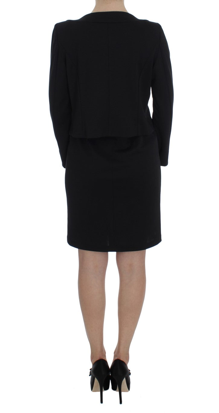 BENCIVENGA Black Stretch Sheath Dress & Sweater Set BENCIVENGA