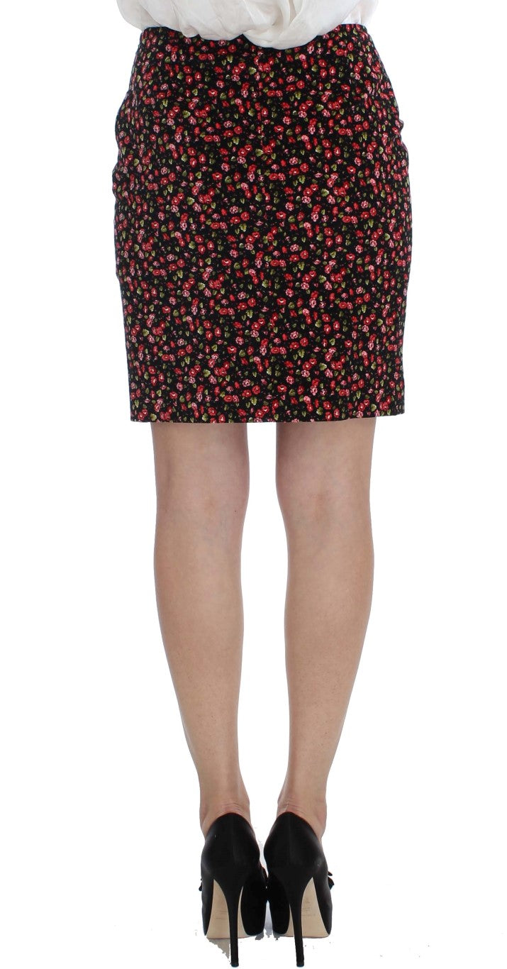 BENCIVENGA Black Multicolor Floral Suit BENCIVENGA