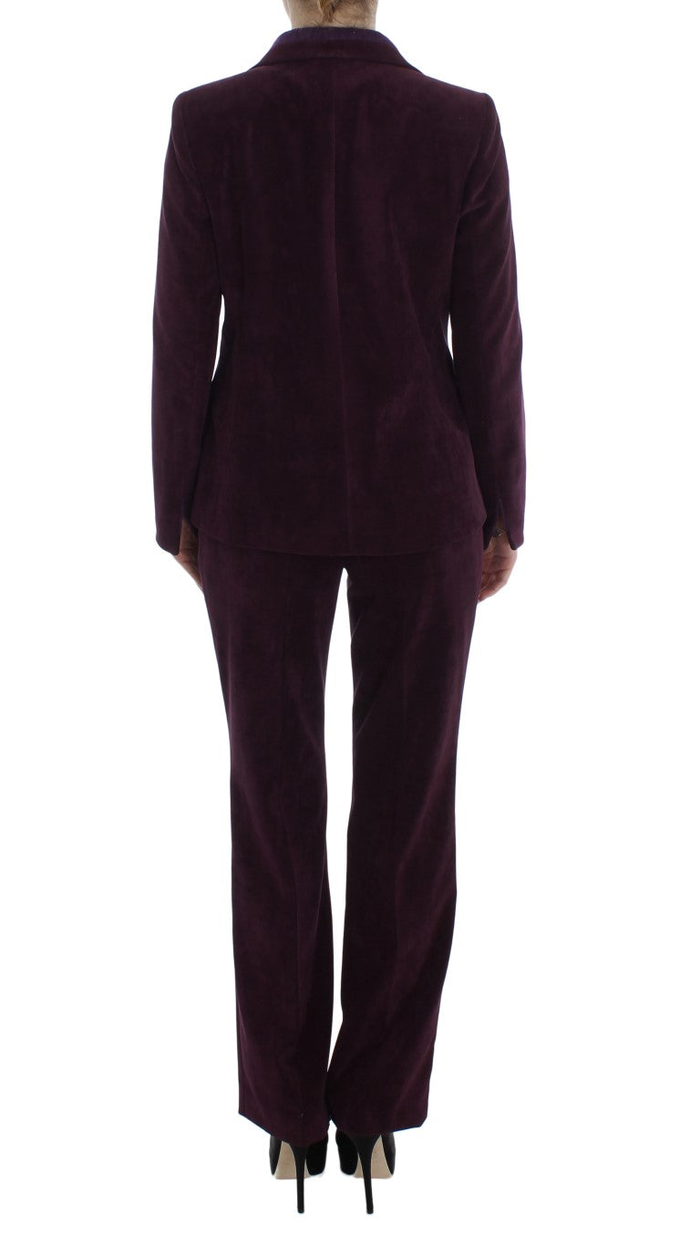 BENCIVENGA Purple Wool Suit T-Shirt Set BENCIVENGA