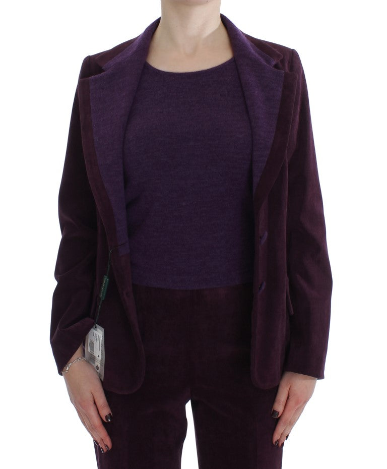 BENCIVENGA Purple Wool Suit T-Shirt Set BENCIVENGA