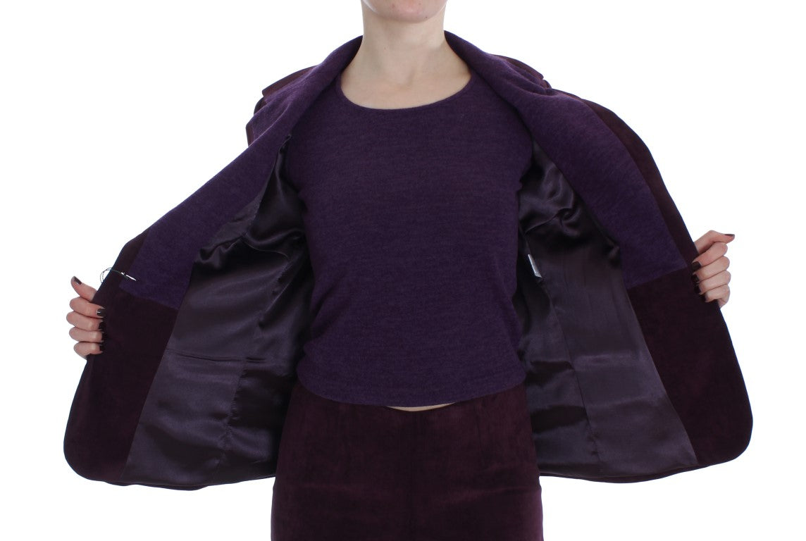BENCIVENGA Purple Wool Suit T-Shirt Set BENCIVENGA